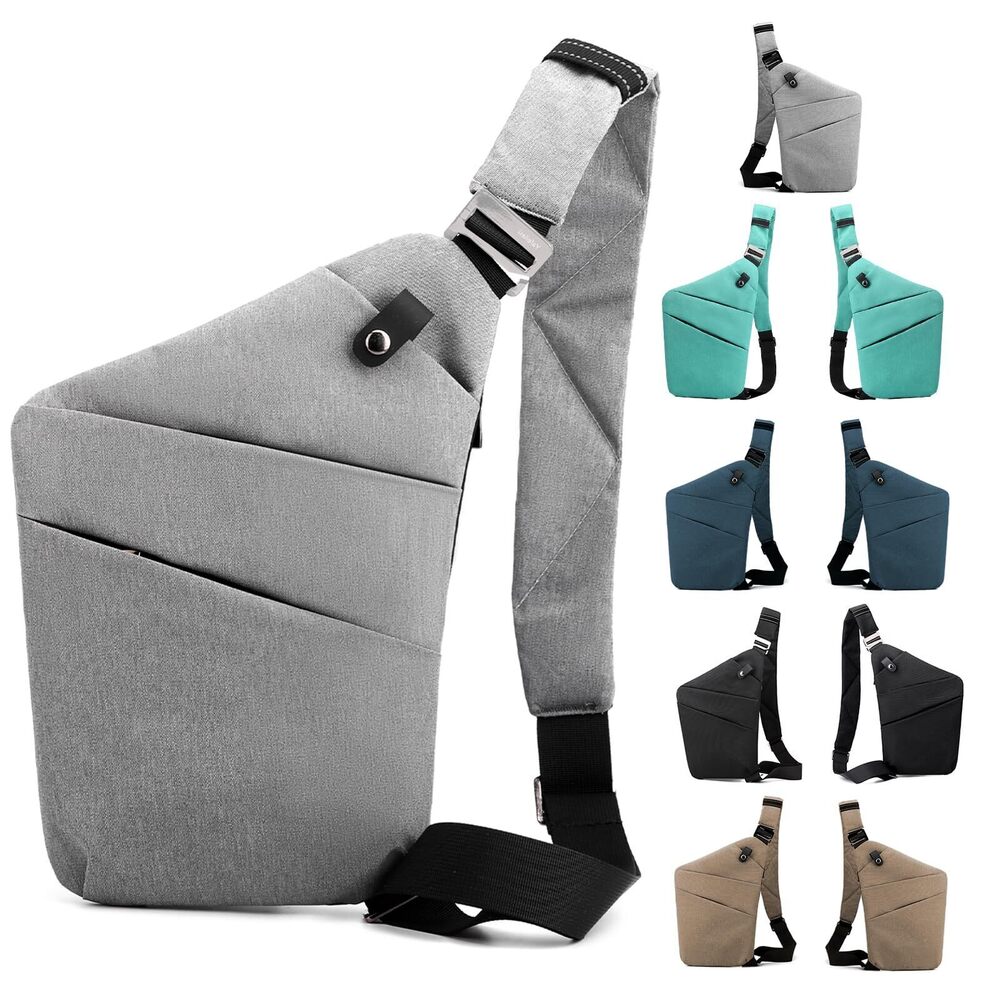 2958 Anti Theft Crossbody Bag,Sling Bag ,Multi-pocket Chest Shoulder Bag